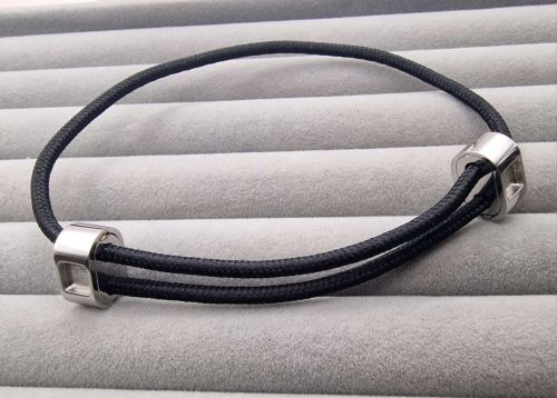 Black adjustable cord bracelet blank for resin