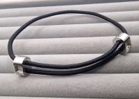 Black adjustable cord bracelet blank for resin