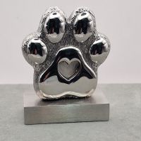 Pawprint memorial ornament with space for resin