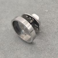 Stainless Steel Circle Lapel brooch or tie pin