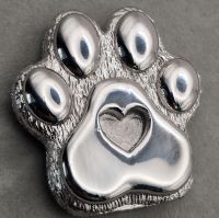 Pawprint memorial ornament with space for resin = Light Damage