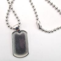 Stainless Steel Dog Tag Necklace for resin