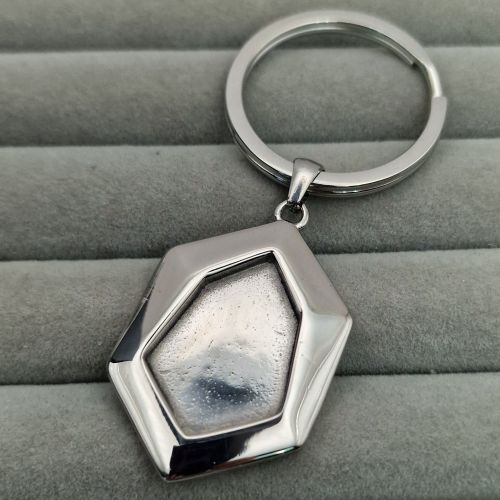 Stainless Steel Geometric Keyring