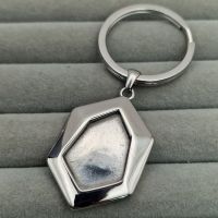 Stainless Steel Geometric Keyring
