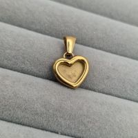 Stainless Steel Mini heart Pendant - gold pvd