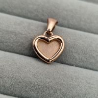 Stainless Steel Mini heart Pendant - rose gold pvd