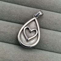 Stainless Steel Teardrop heart Pendant