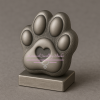 Pawprint memorial ornament with space for resin