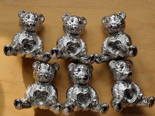 Teddy bear memorial ornament with space for resin - poor paint