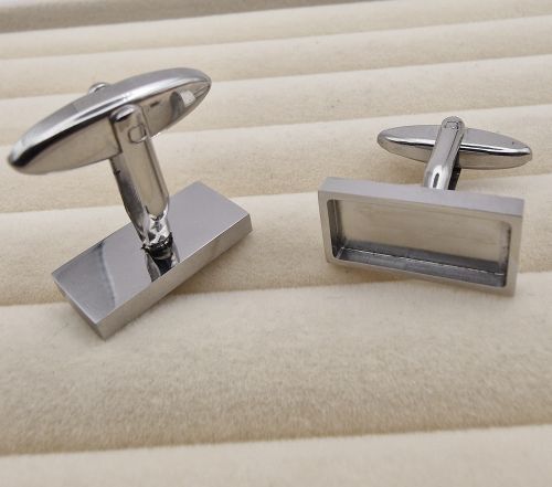 Stainless Steel Heavy Rectangle cufflinks