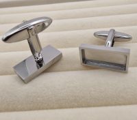 Stainless Steel Heavy Rectangle cufflinks