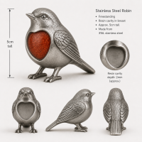 Robin memorial ornament with space for resin - pre order
