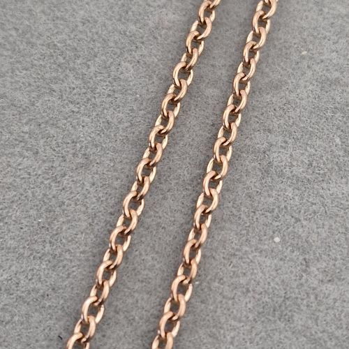 Stainless Steel Rose Gold PVD Trace Chain