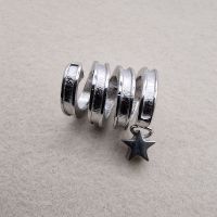 Stainless Steel Spiral Bead with star charm