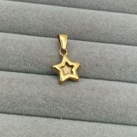 Stainless Steel Mini Star Pendant - gold pvd