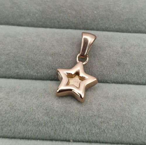 Stainless Steel Mini Star Pendant - rose gold pvd