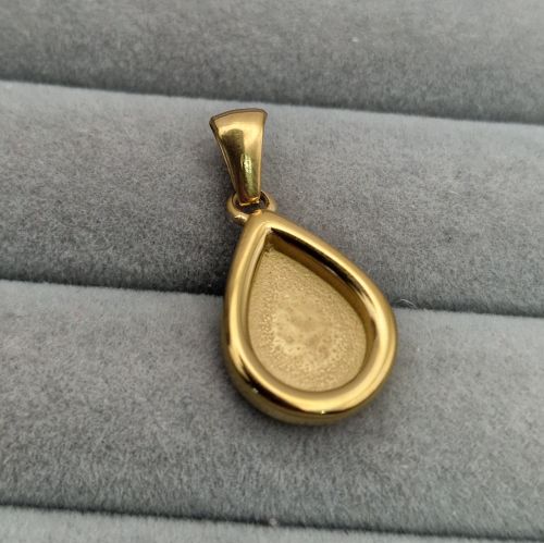 Stainless Steel Mini Teardrop Pendant - gold pvd
