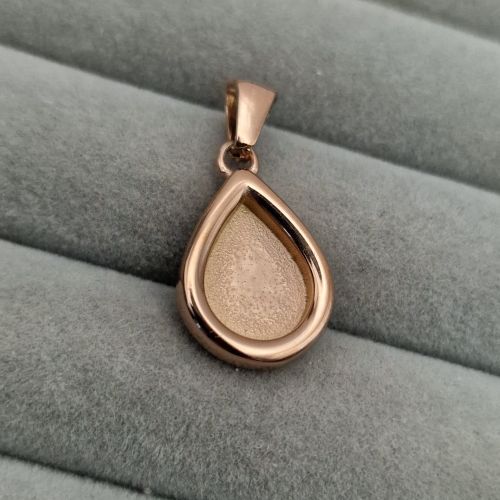 Stainless Steel Mini Teardrop Pendant - rose gold pvd